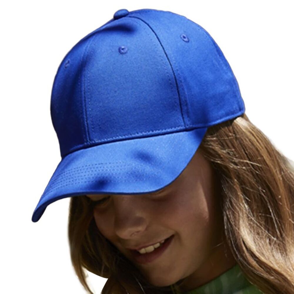 Beechfield Childrens/Kids Classic 6 Panel Natural Cotton Cap / Classic Red